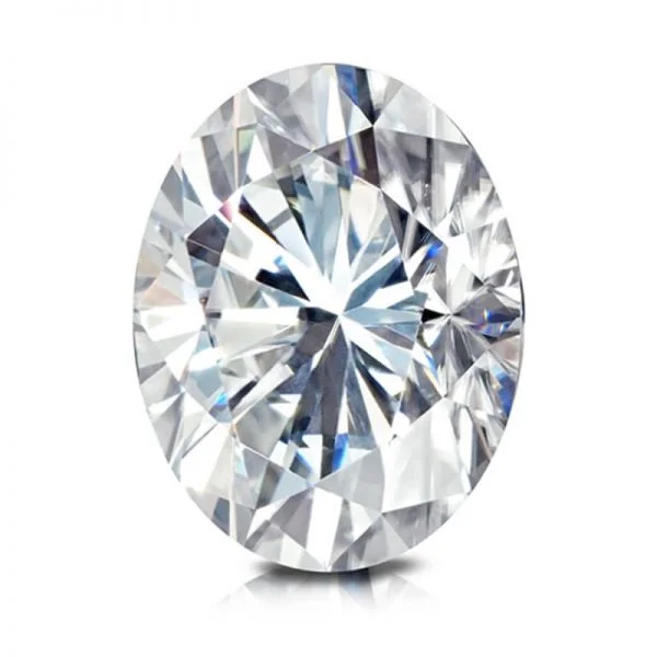 White Oval Shape Moissanite