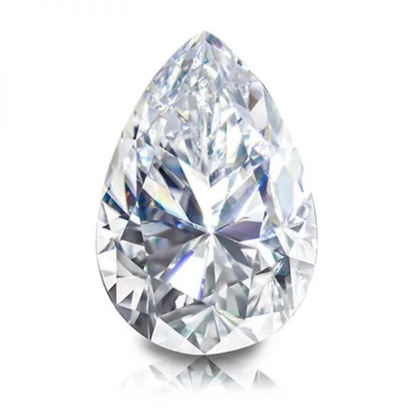 White Pear Shape Moissanite