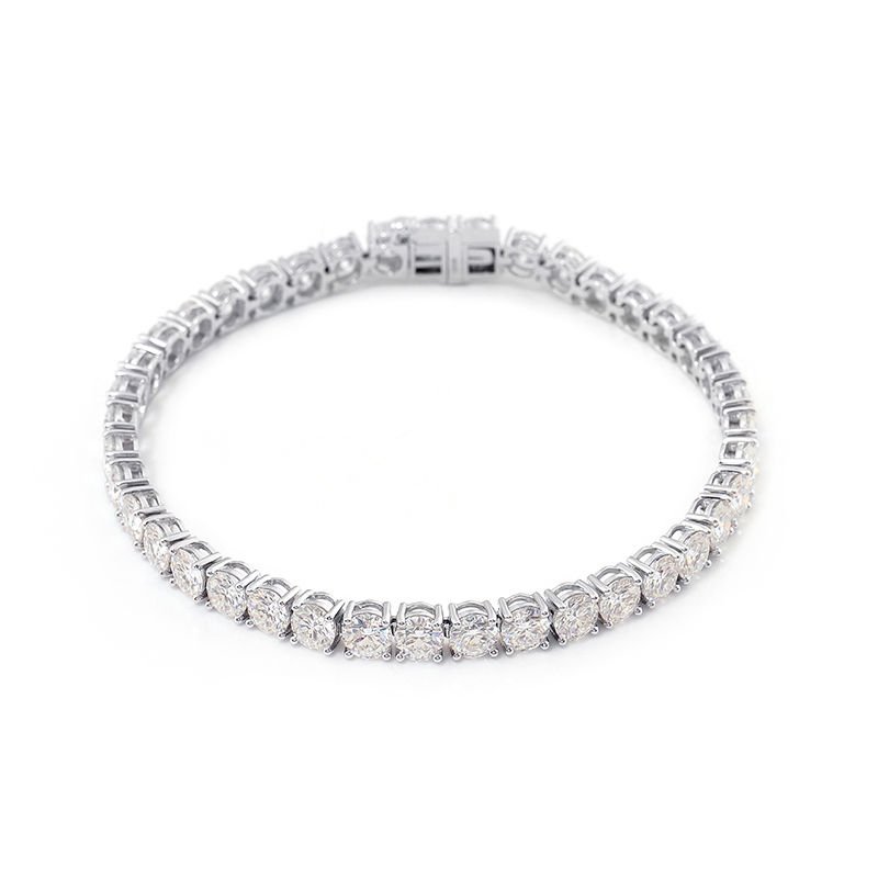 GB000019 Gold Moissanite Tennis Bracelet AuGain Gem