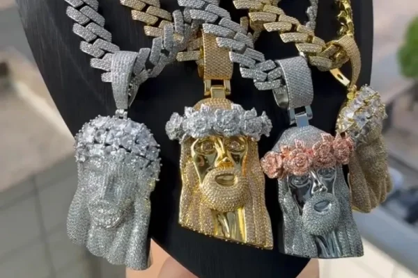 cz hip hop ice out bling Jesus pendant necklace with cuban chian 01_副本 cz hip hop ice out bling Jesus pendant necklace with cuban chian 01_副本